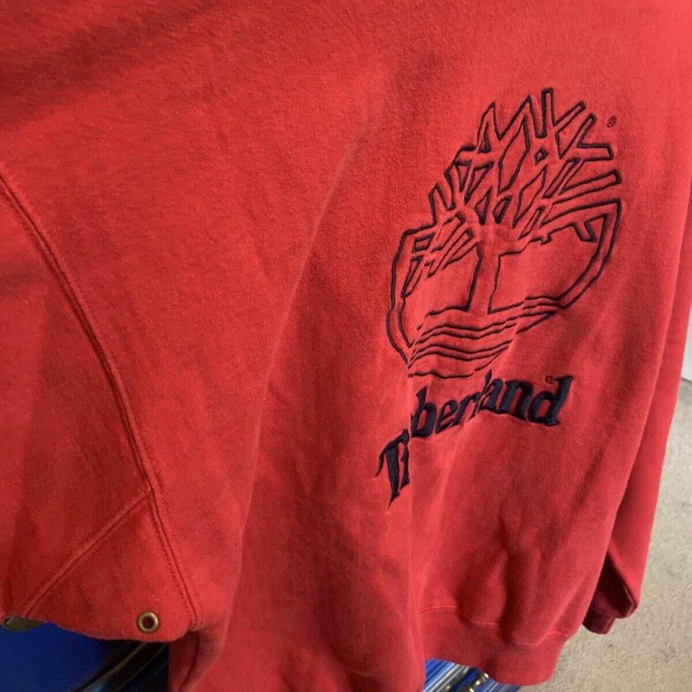 Vintage Timberland Red Pullover Sweater Size Large - Picture 2 of 3